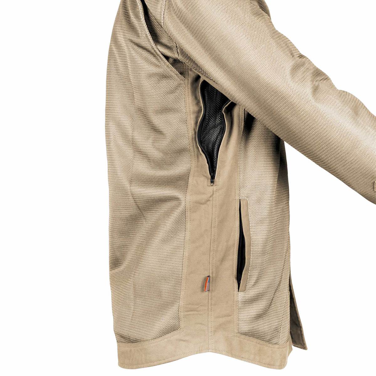 Protective Summer Mesh Shirt with Pads - Khaki Solid