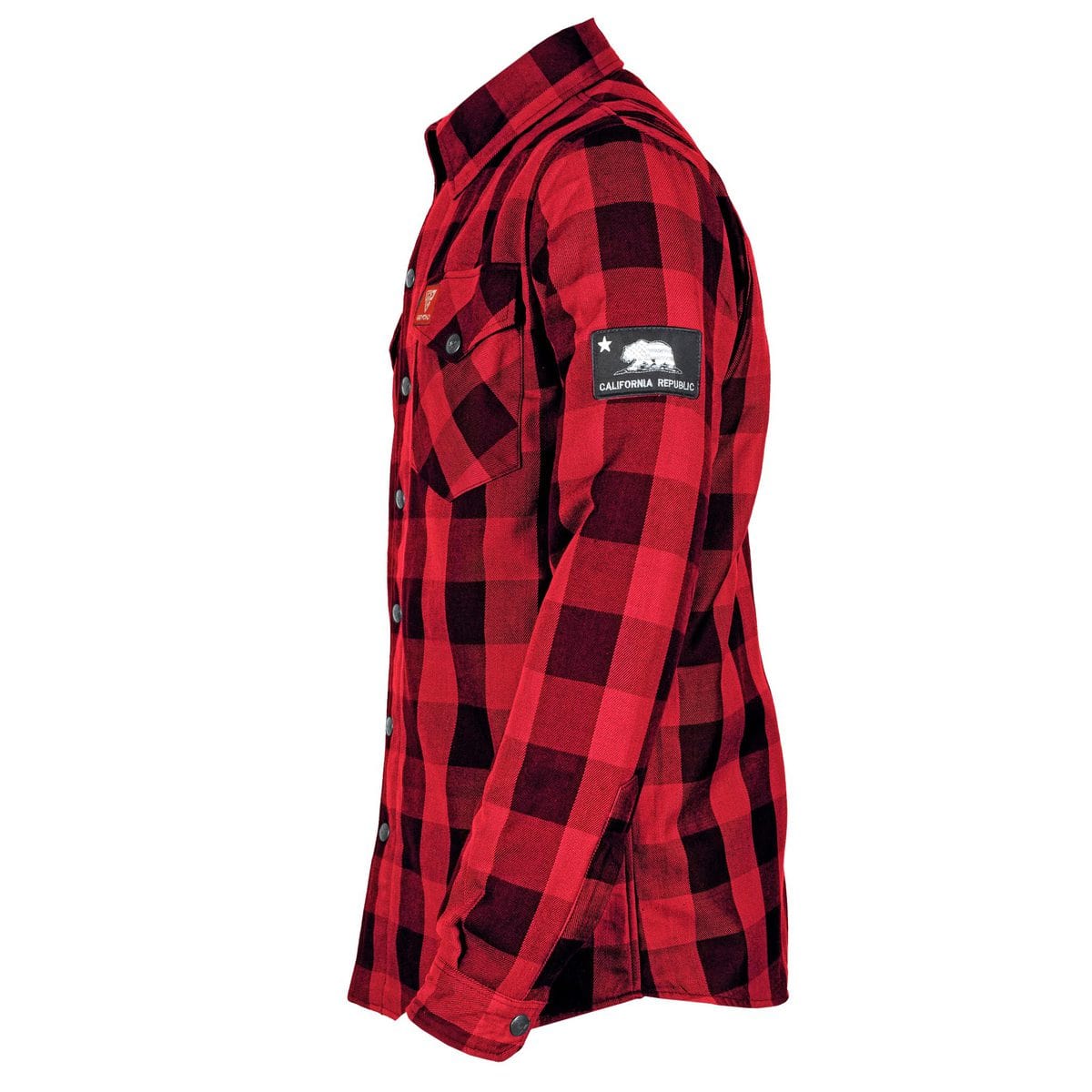 Protective Flannel Shirt with Pads - Red Checkered