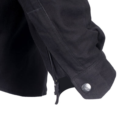 Protective Flannel Shirt with Pads - Black Solid