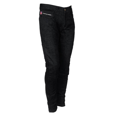 Straight Leg Protective Jeans with Pads - Black