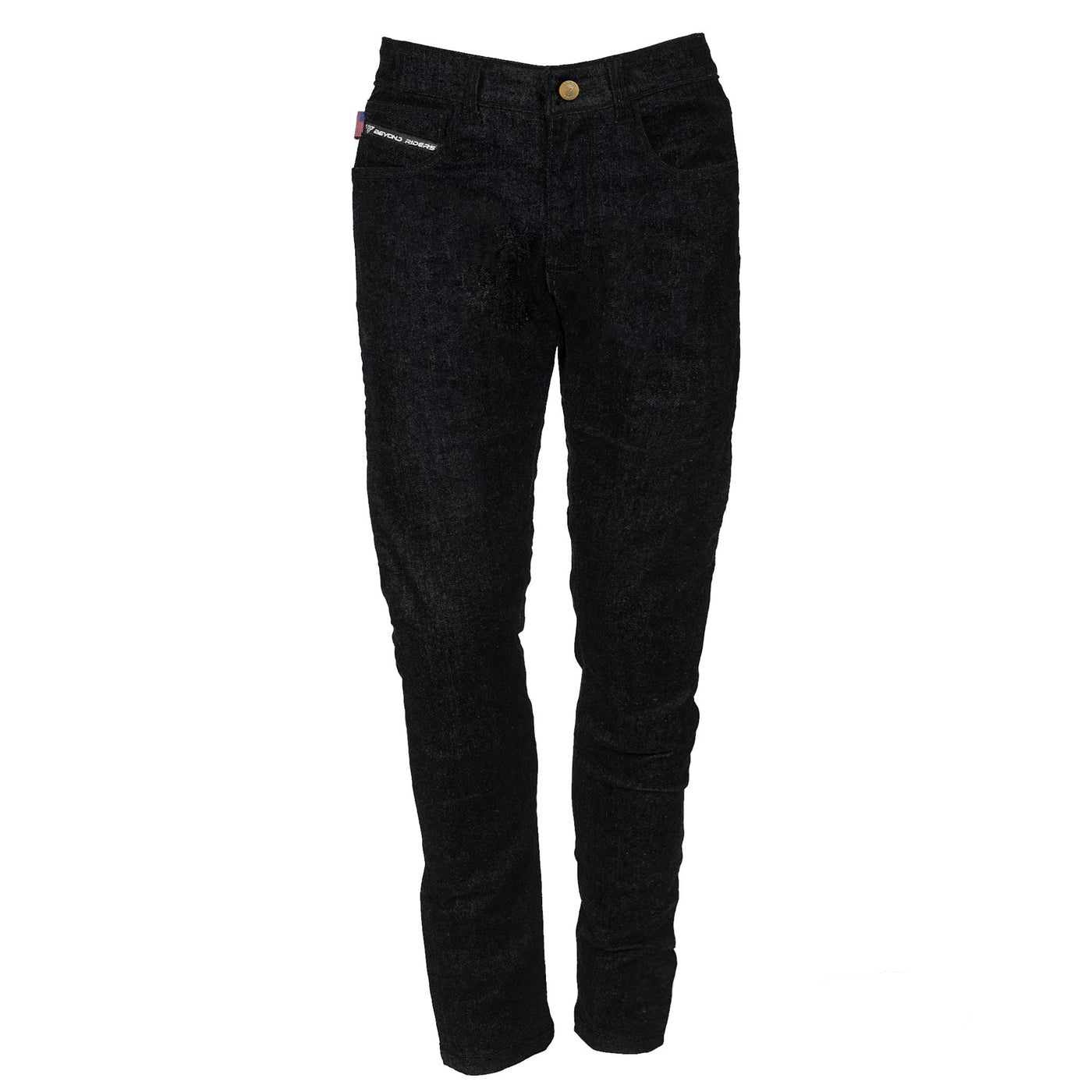 Straight Leg Protective Jeans with Pads - Black