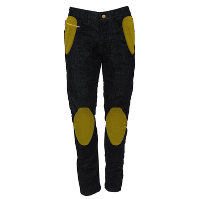 Straight Leg Protective Jeans with Pads - Black