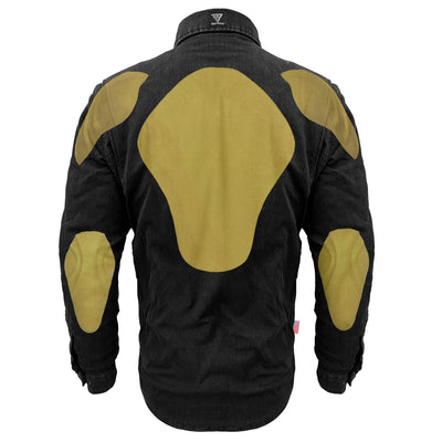 Protective Jeans Jacket with Pads - Black