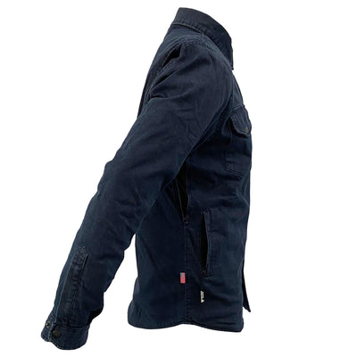 Protective Jeans Jacket with Pads - Blue Indigo