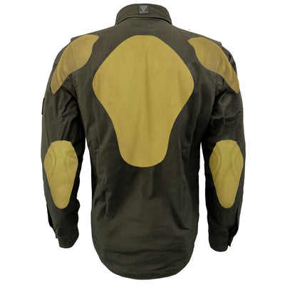 Protective Canvas Jacket with Pads for Men - Army Green