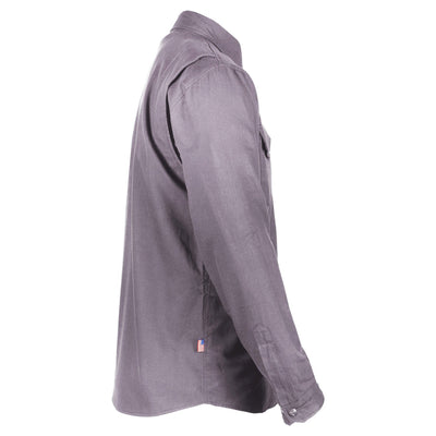 Protective Flannel Shirt with Pads - Grey Solid