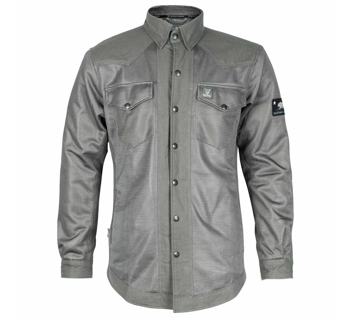 Protective Summer Mesh Shirt with Pads - Grey Solid