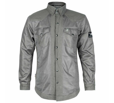 Protective Summer Mesh Shirt with Pads - Grey Solid