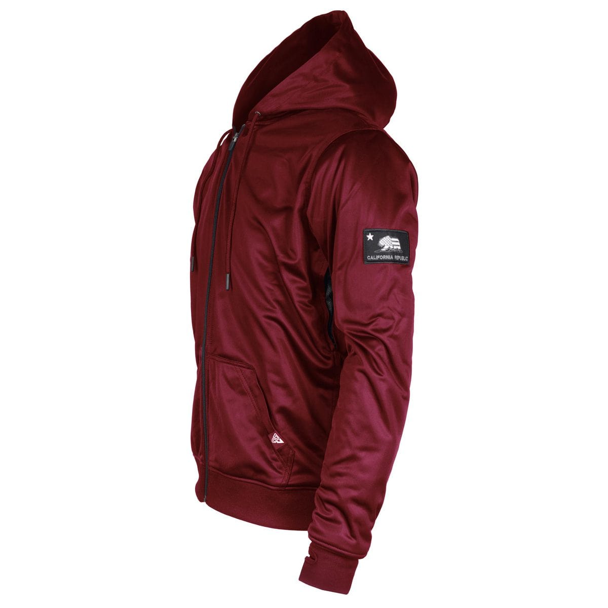 Ultra Protective Hoodie with Pads - Red Maroon Solid