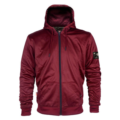 Ultra Protective Hoodie with Pads - Red Maroon Solid