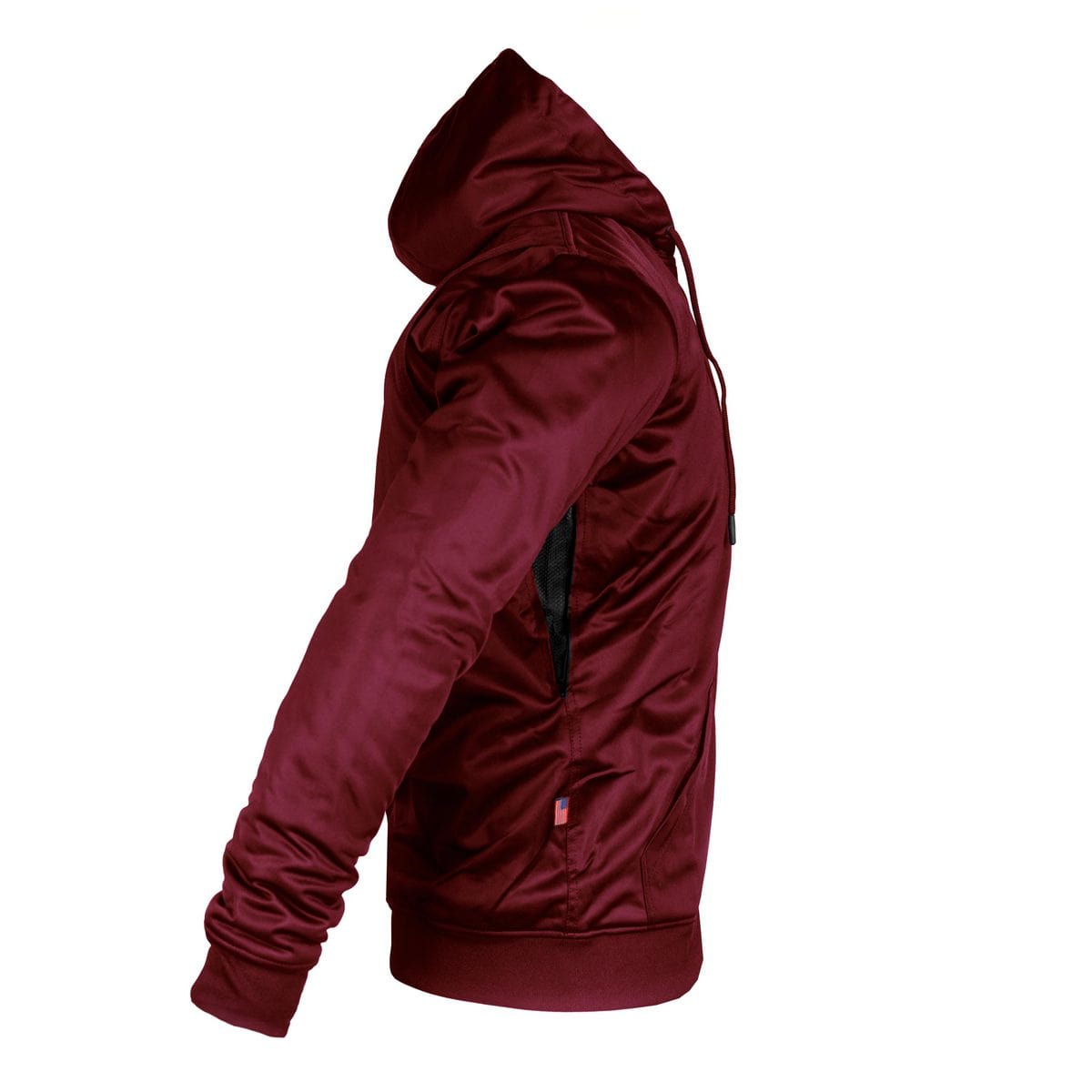 Ultra Protective Hoodie with Pads - Red Maroon Solid