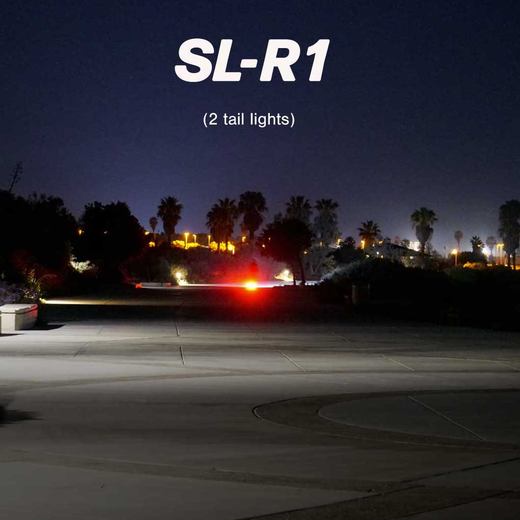 SL-300 Headlights & SL-R1 Rear Lights Skateboard Bundle by ShredLights