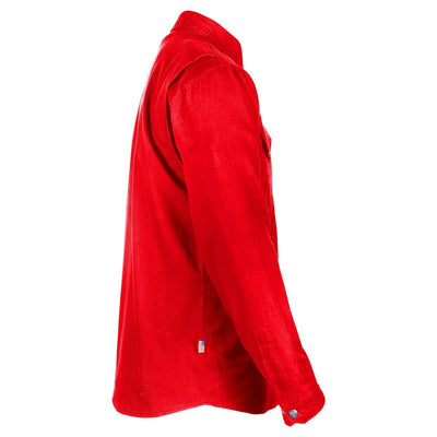 Protective Flannel Shirt with Pads - Red Solid