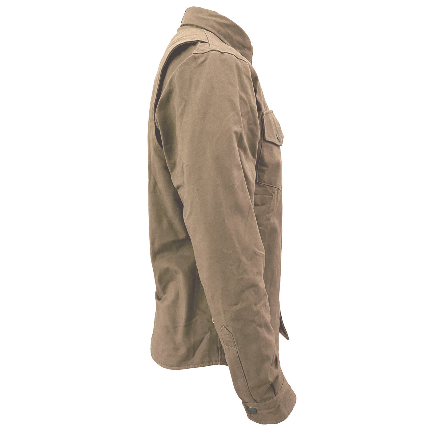 Protective Canvas Jacket with Pads for Men - Camel