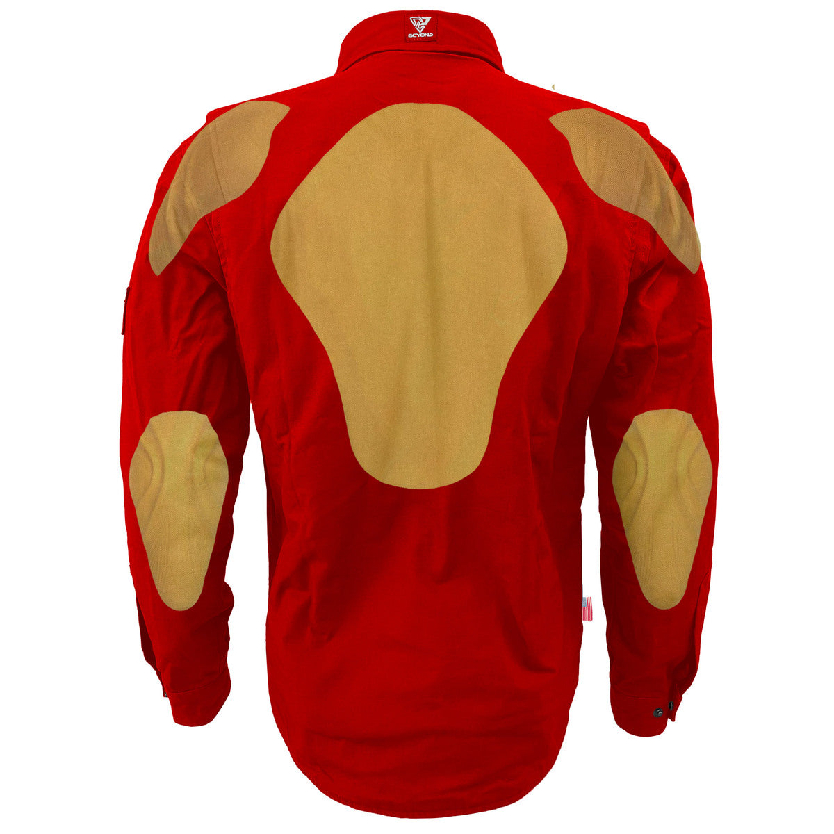 Protective Canvas Jacket with Pads for Men - Red