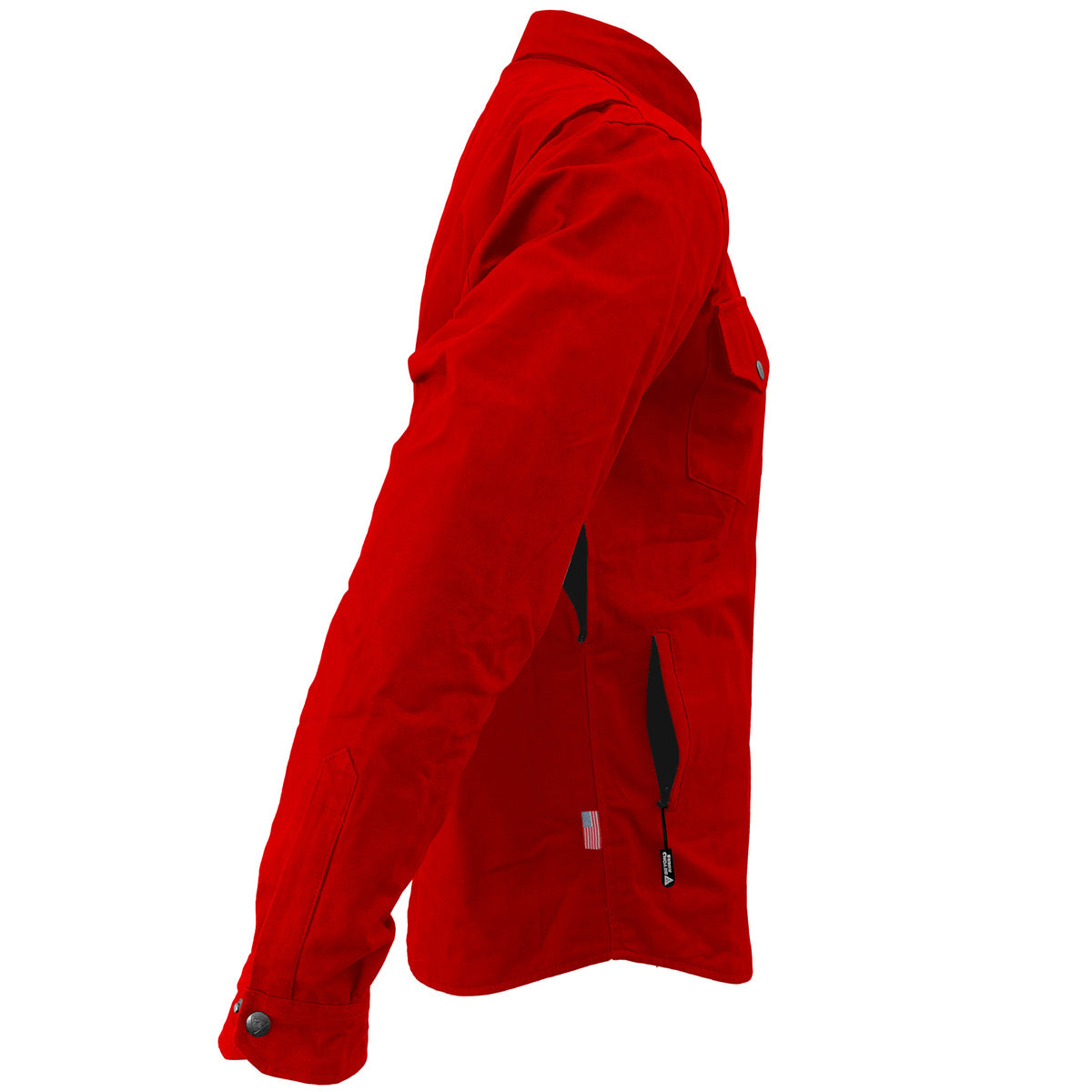 Protective Canvas Jacket with Pads for Men - Red