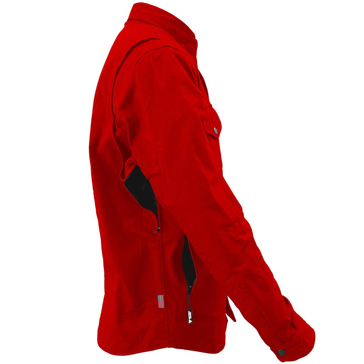 Protective Canvas Jacket with Pads for Men - Red