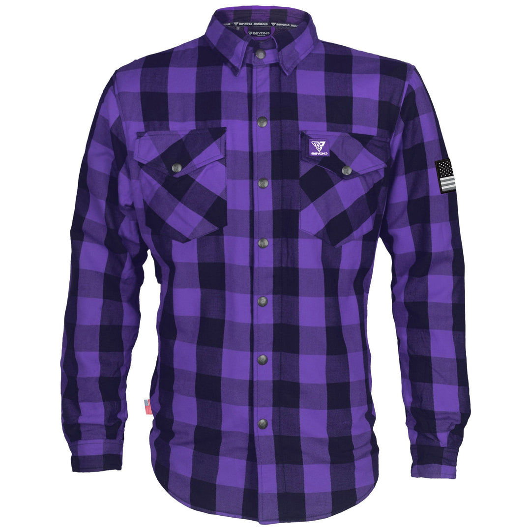 シャツ Tartan Flannel Shirt_Purple_XLARGE Men_s_Flannel_Purple_Checkered