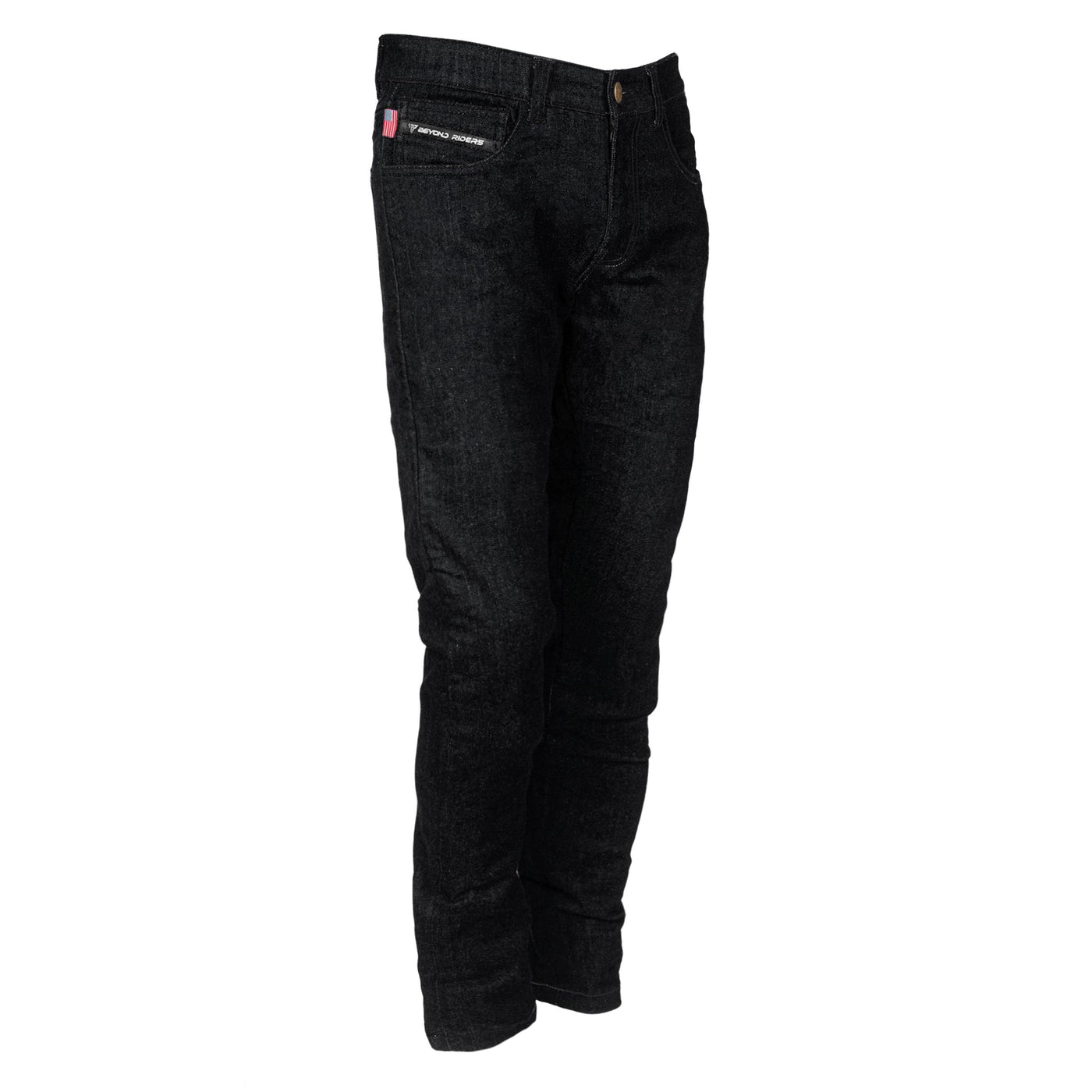 Relaxed Fit Protective Jeans with Pads - Black