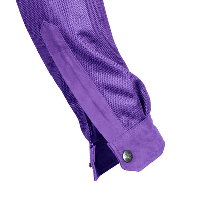 Protective Summer Mesh Shirt with Pads - Purple Solid