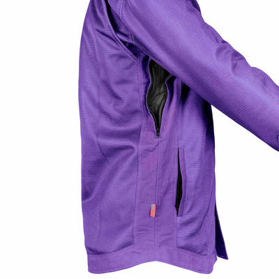 Protective Summer Mesh Shirt with Pads - Purple Solid