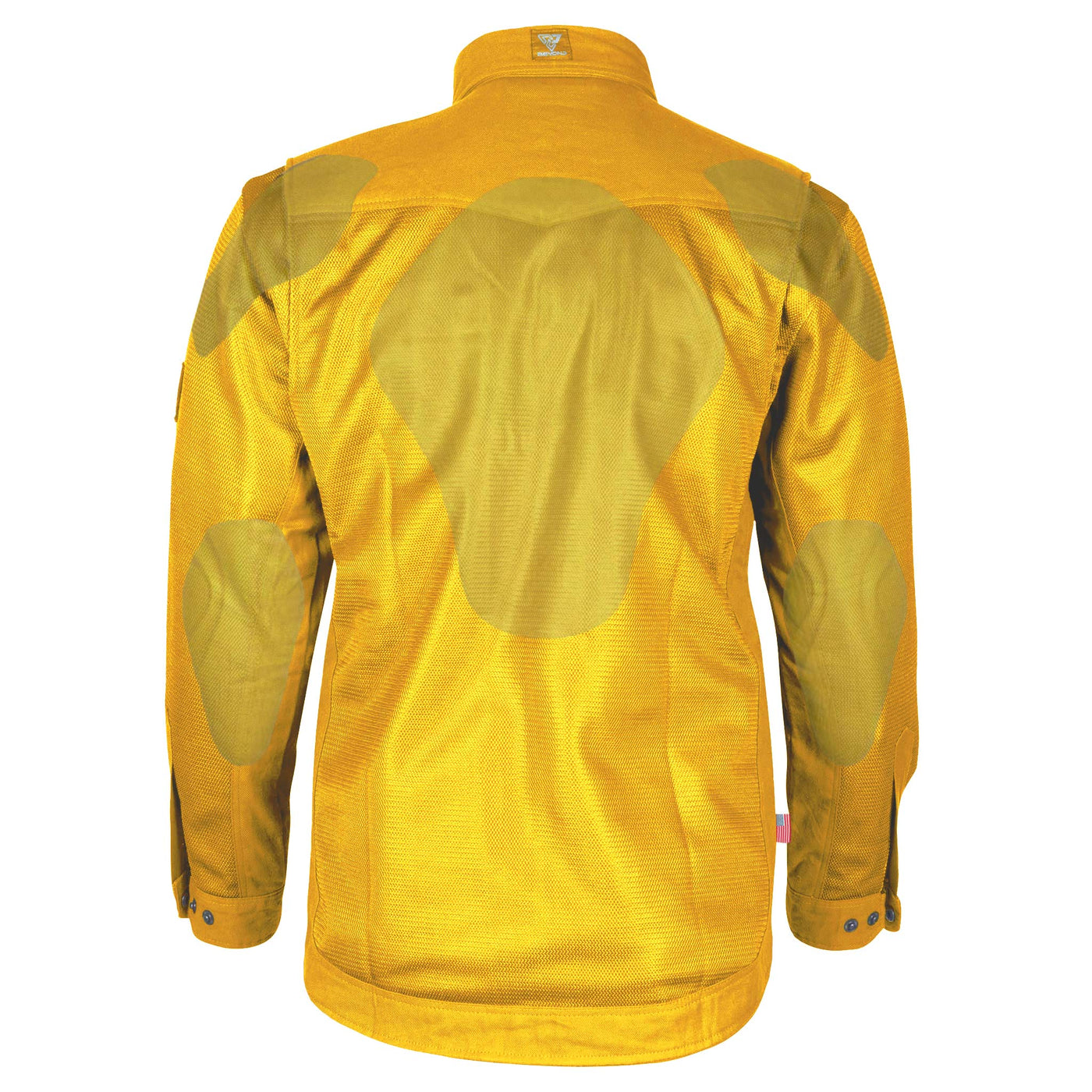 Protective Summer Mesh Shirt with Pads - Yellow Solid