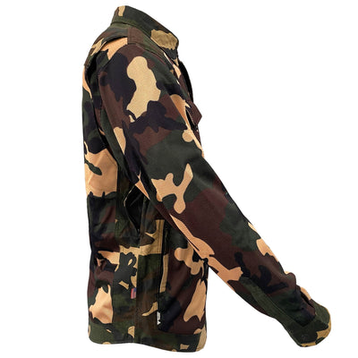 Summer Mesh Protective Camouflage Shirt "Knight Hawk" with Pads - Dark Color