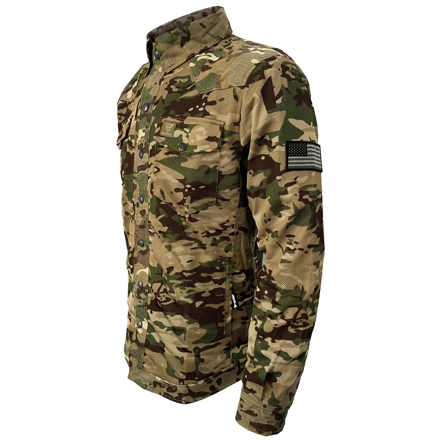 Summer Mesh Protective Camouflage Shirt "Delta Four" with Pads - Light Color