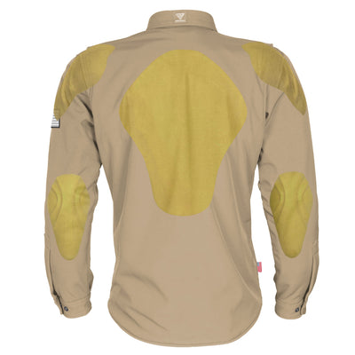 Protective SoftShell Winter Jacket with Pads for Men - Khaki Matte