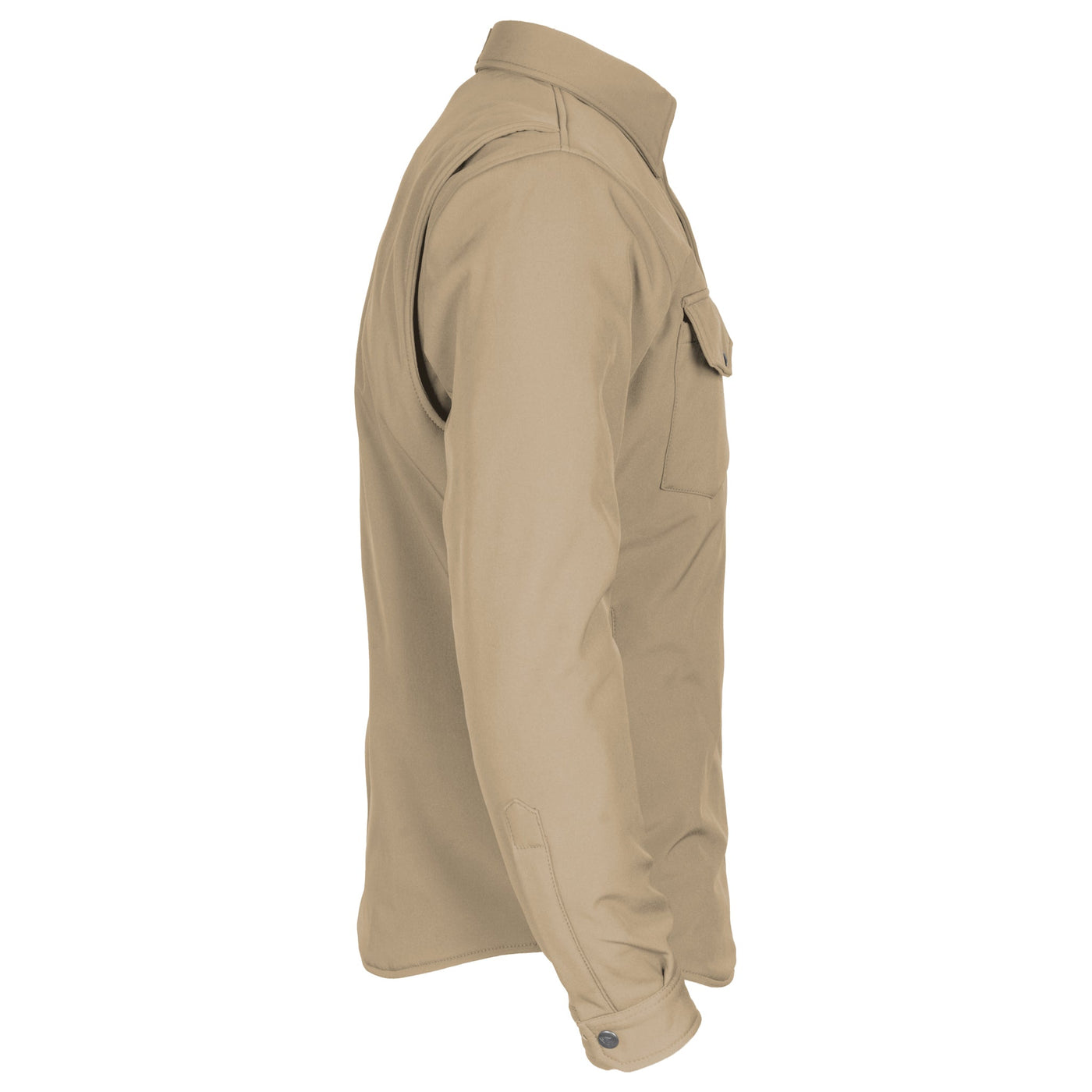 Protective SoftShell Winter Jacket with Pads for Men - Khaki Matte