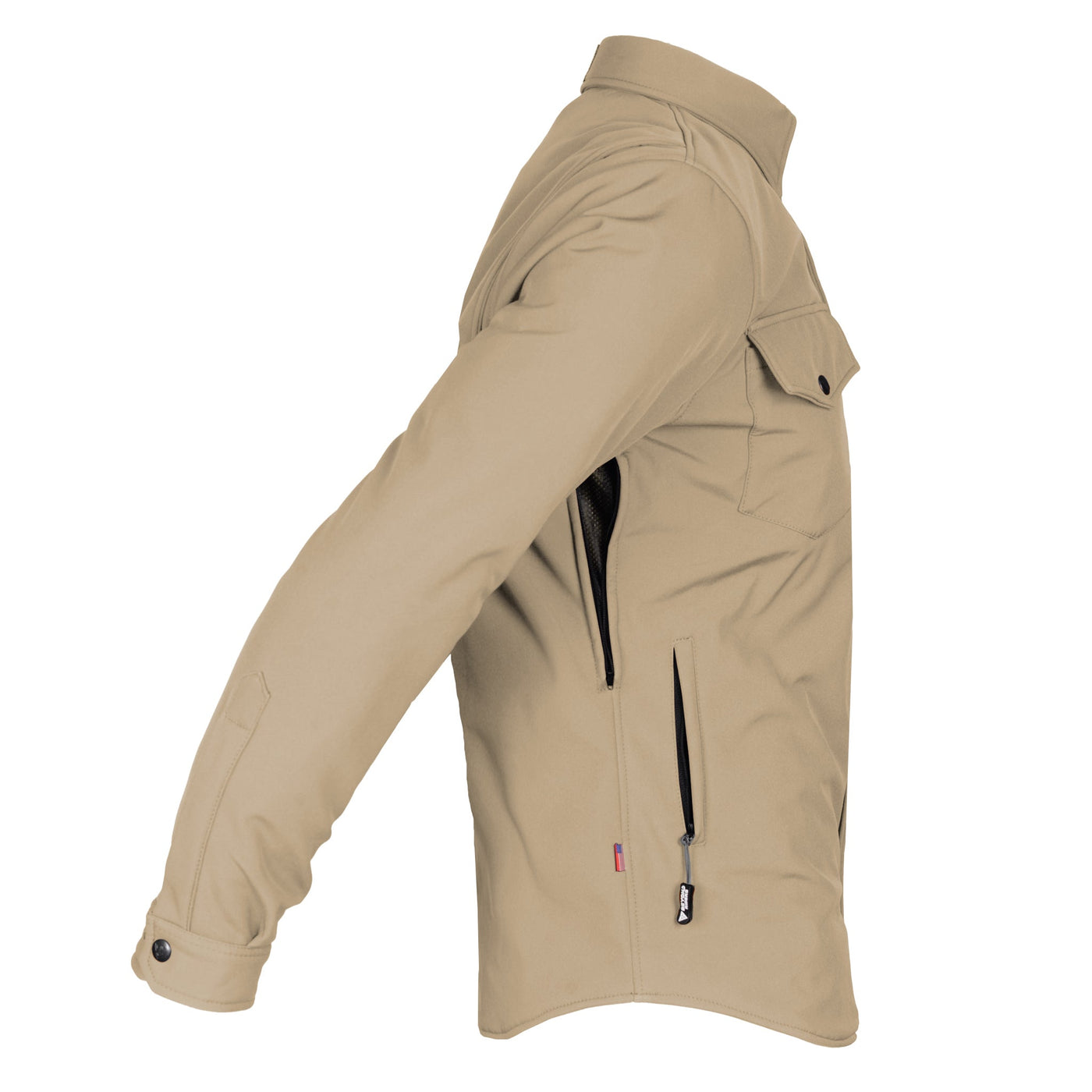 Protective SoftShell Winter Jacket with Pads for Men - Khaki Matte