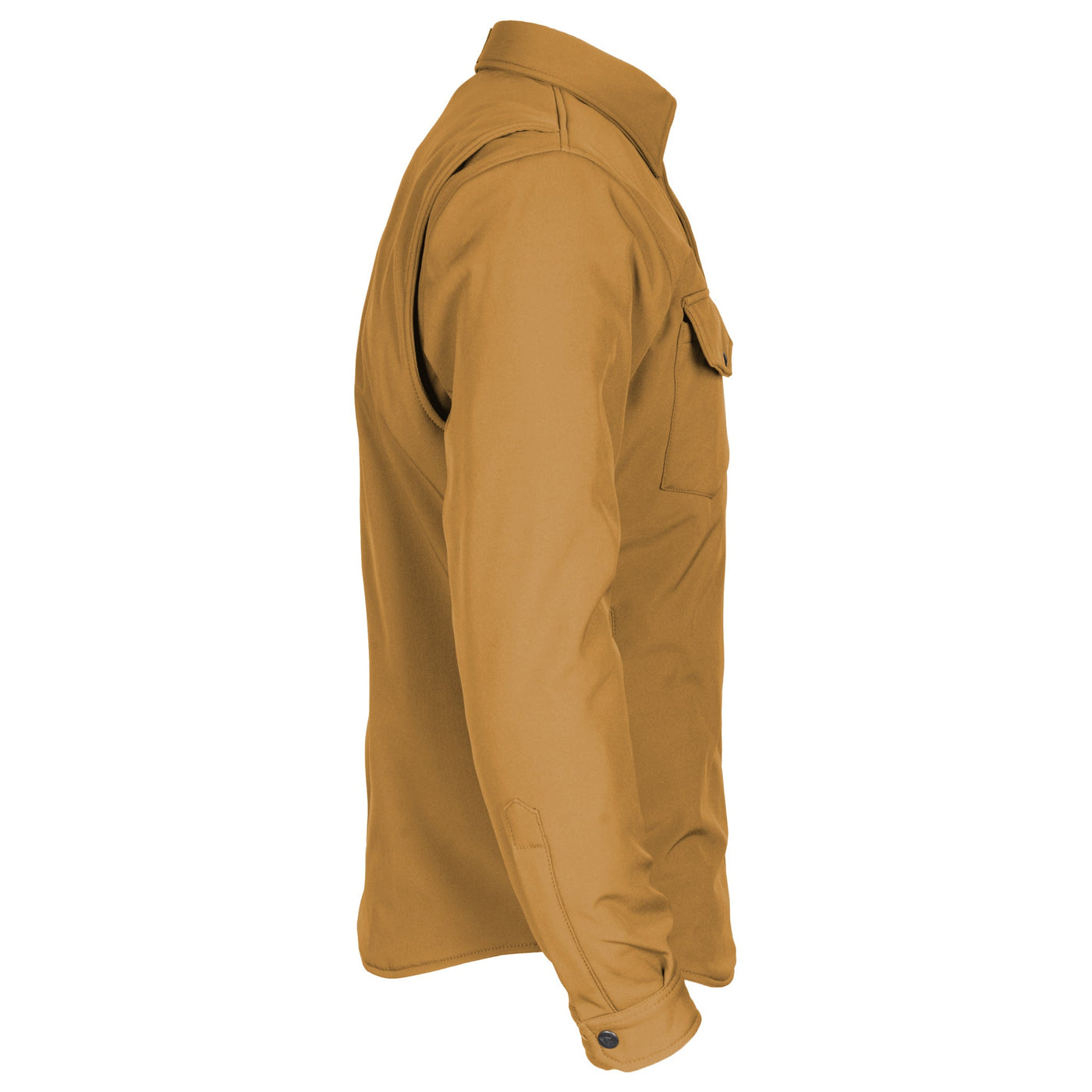 Protective SoftShell Winter Jacket with Pads for Men - Mustard Matte