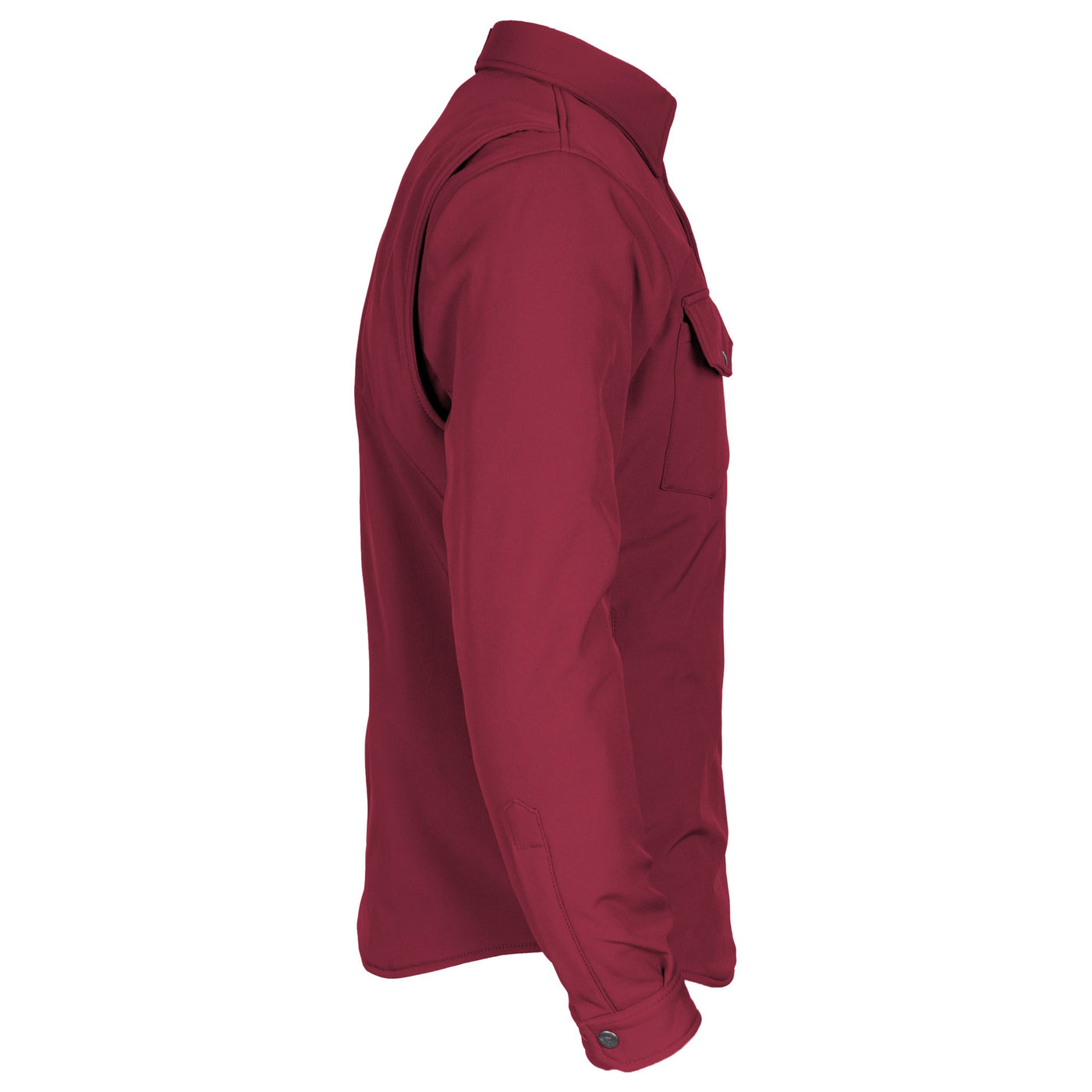 Protective SoftShell Winter Jacket for Men with Pads - Red Maroon Matte