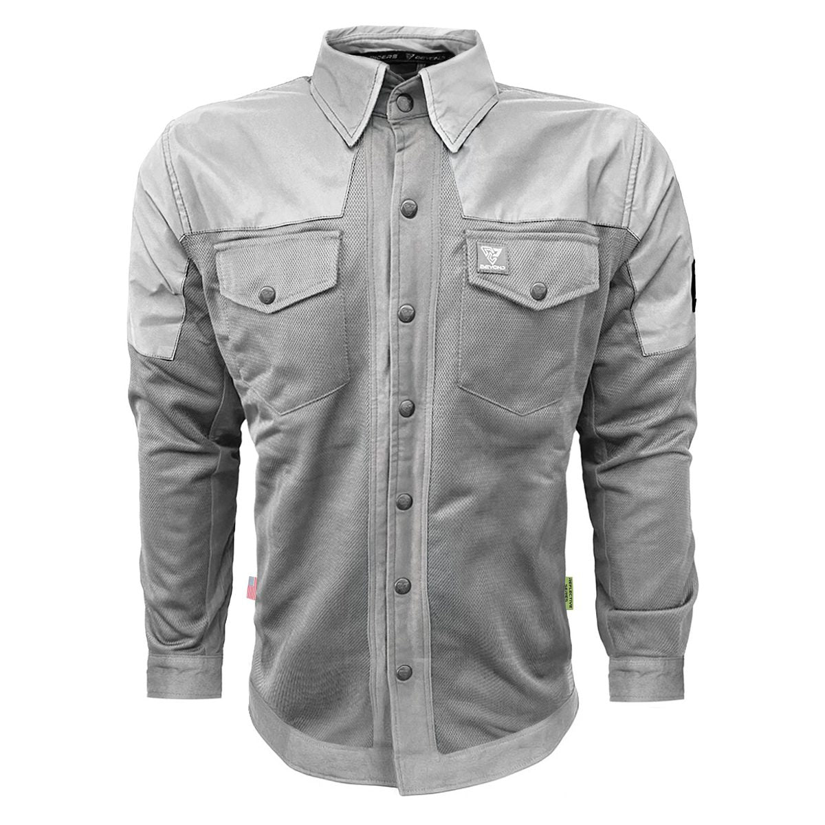 Summer Mesh Reflective Shirt "Twilight Titanium" with Pads - Gray