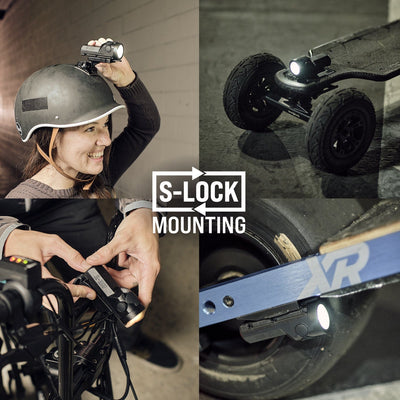 SL-1000+ Headlights & SL-R1+ Brake Lights Skateboard Bundle by ShredLights