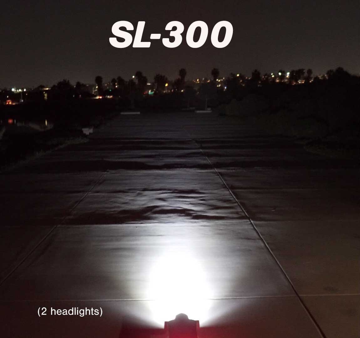 SL-300 Headlights & SL-R1 Rear Lights Skateboard Bundle by ShredLights