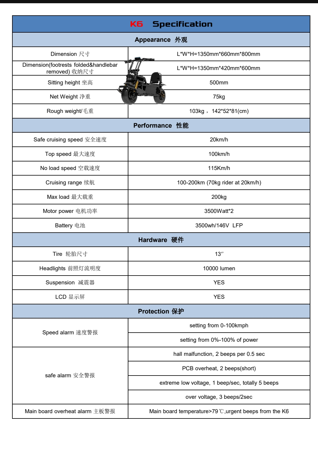 Extreme Wheel K6 Electric Bike (1 Year Warranty)