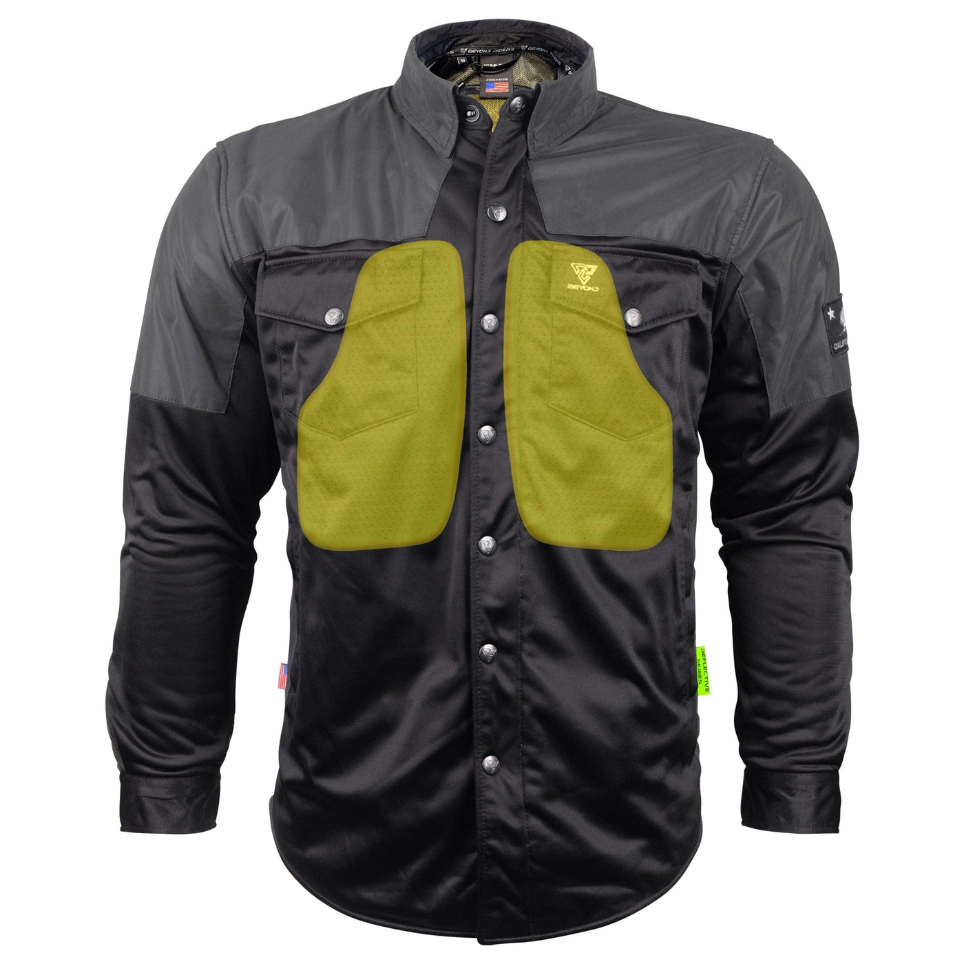 Ultra Reflective Shirt "Nightfall Nebula"  with Pads - Black