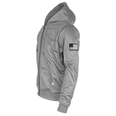 Ultra Protective Hoodie with Pads - Light Gray Solid