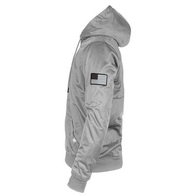 Ultra Protective Hoodie with Pads - Light Gray Solid