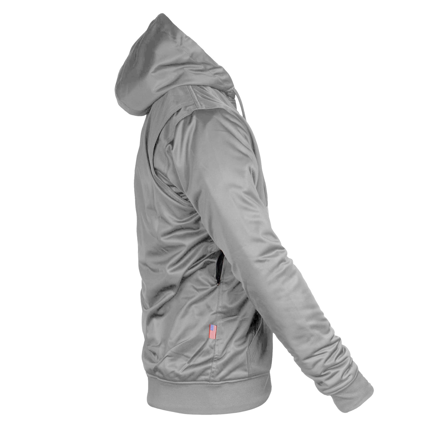 Ultra Protective Hoodie with Pads - Light Gray Solid