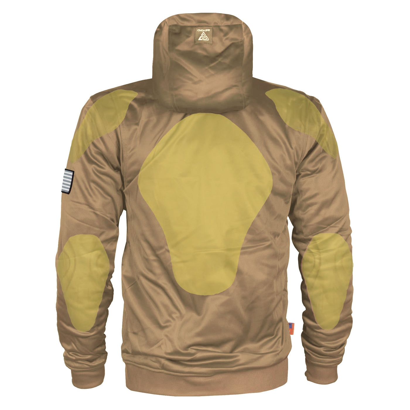 Ultra Protective Hoodie with Pads - Camel Solid