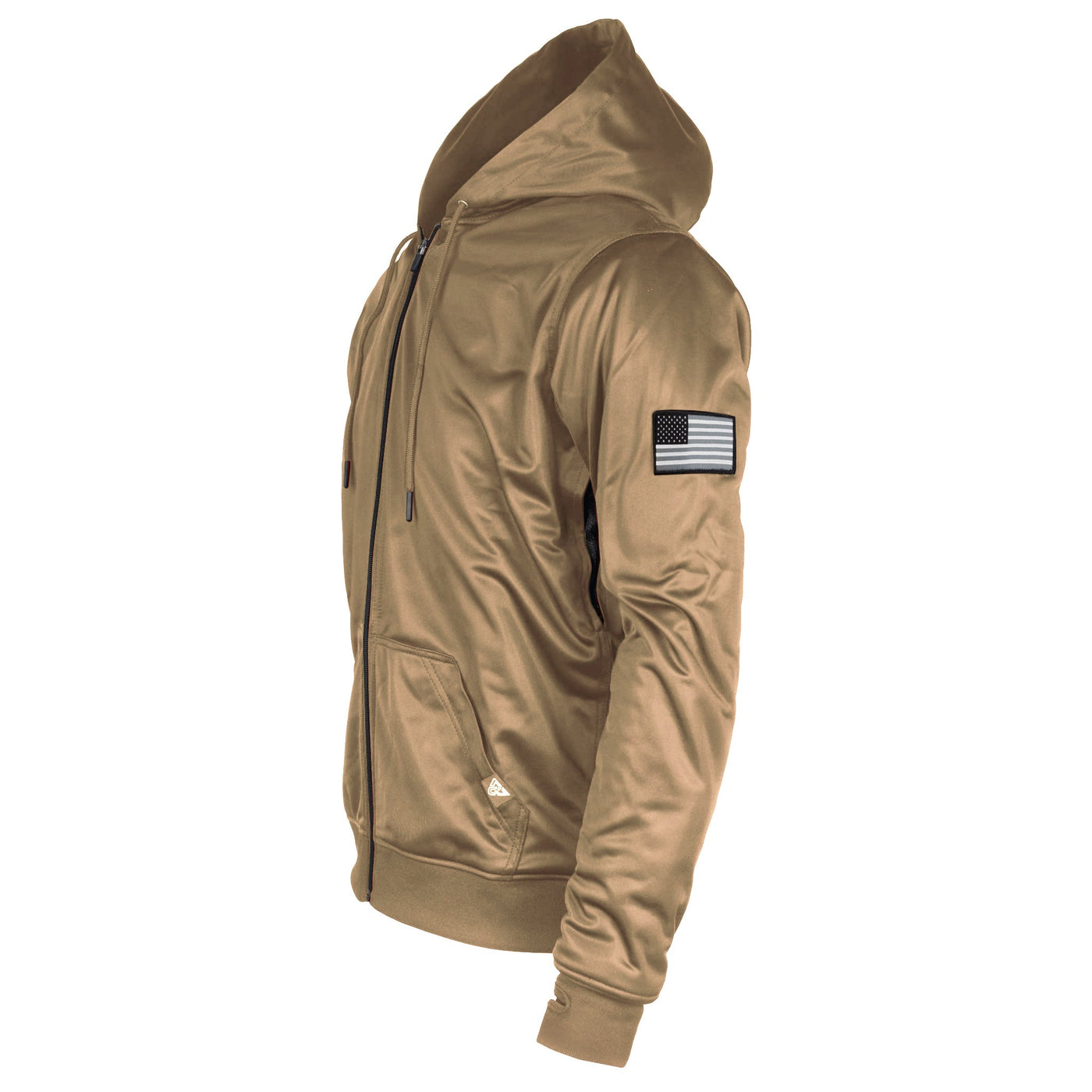 Ultra Protective Hoodie with Pads - Camel Solid