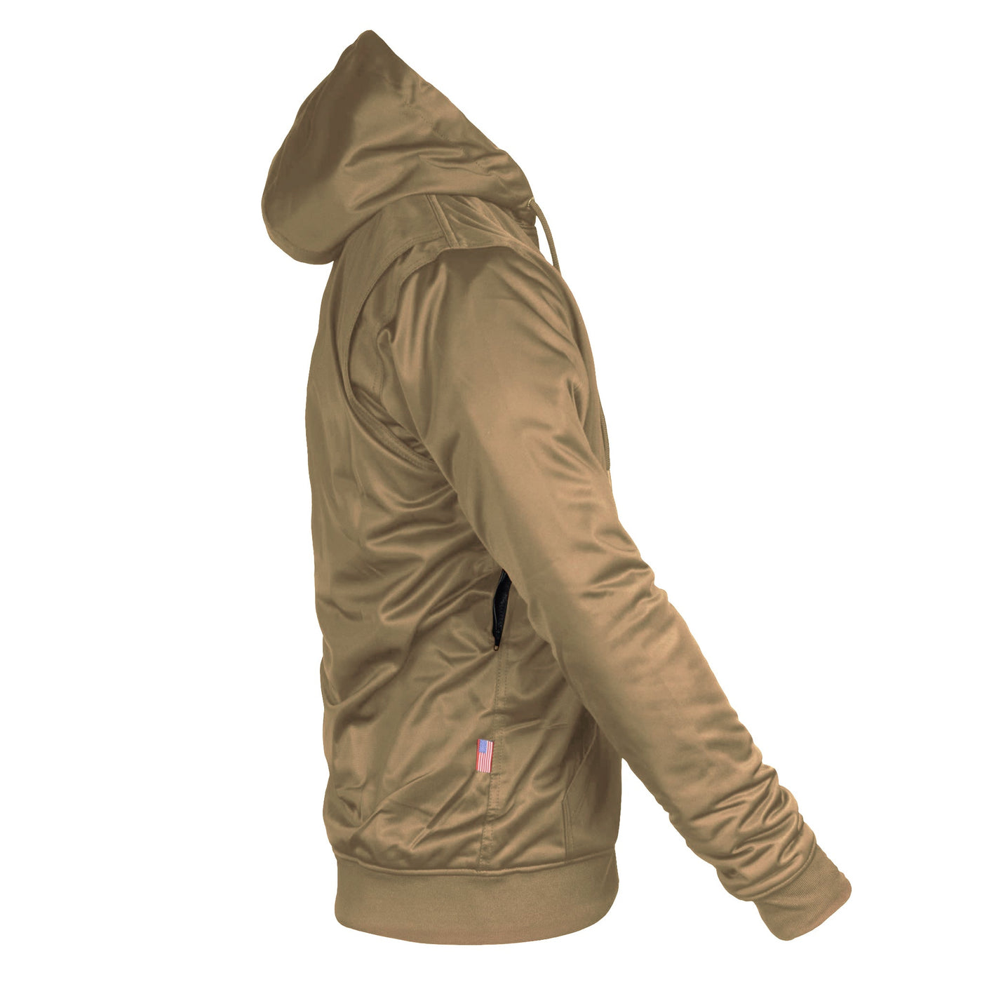 Ultra Protective Hoodie with Pads - Camel Solid