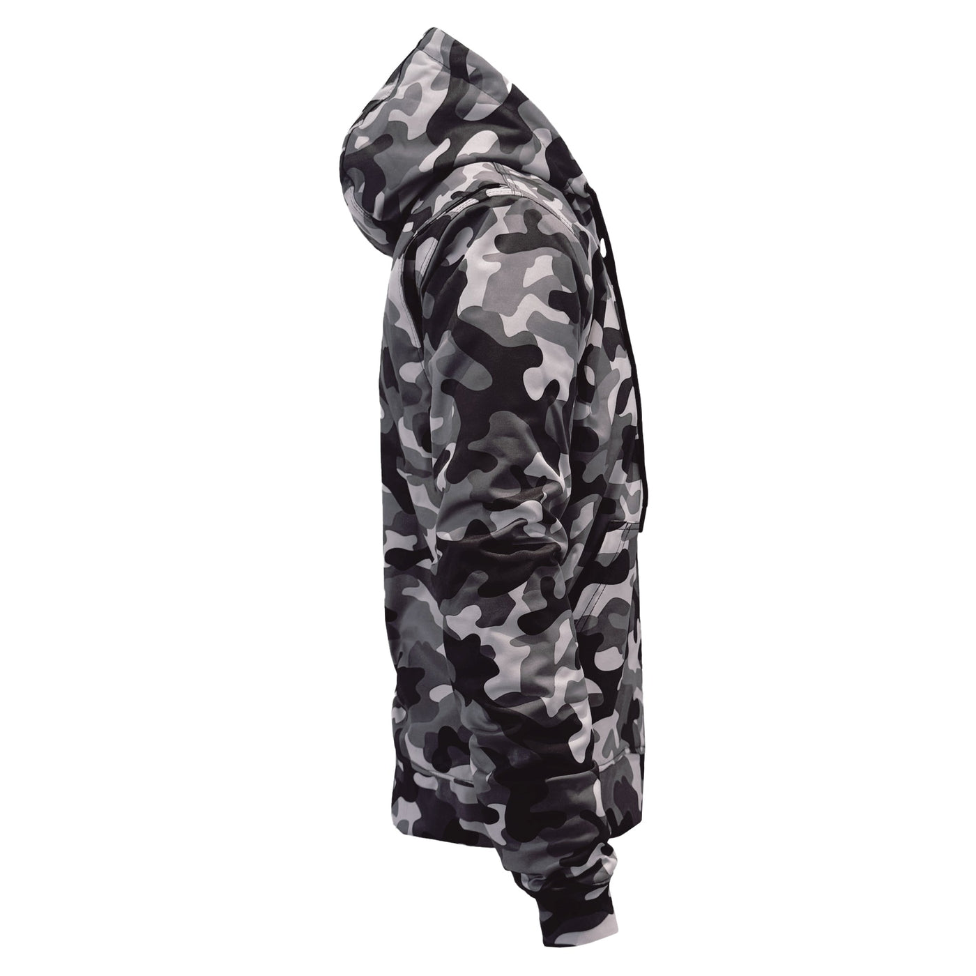 Protective SoftShell Unisex Camouflage Hoodie with Pads - "Grey Boomer"