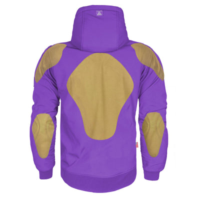 Protective SoftShell Unisex Hoodie with Pads - Purple Matte