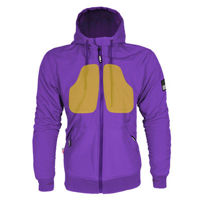 Protective SoftShell Unisex Hoodie with Pads - Purple Matte