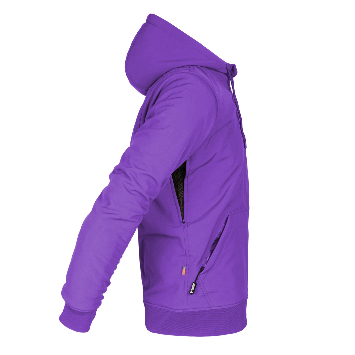 Protective SoftShell Unisex Hoodie with Pads - Purple Matte