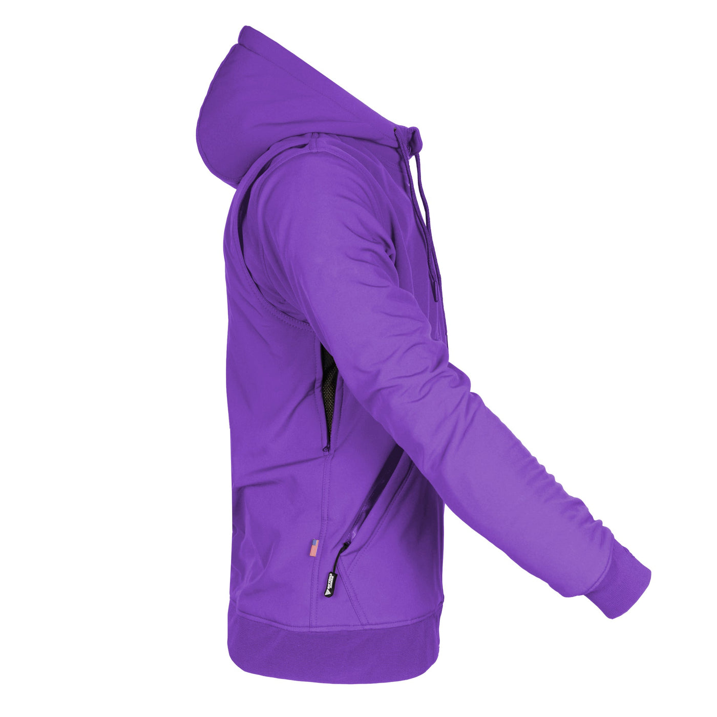 Protective SoftShell Unisex Hoodie with Pads - Purple Matte