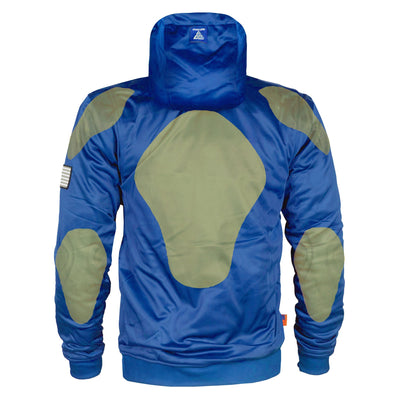 Ultra Protective Hoodie with Pads - Blue Solid